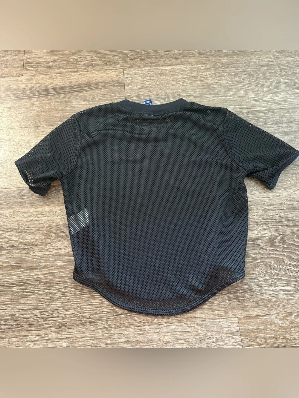 Nike Swoosh Mesh Detail Short Sleeve Top Black